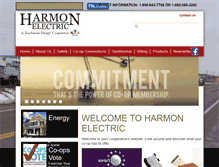 Tablet Screenshot of harmonelectric.com